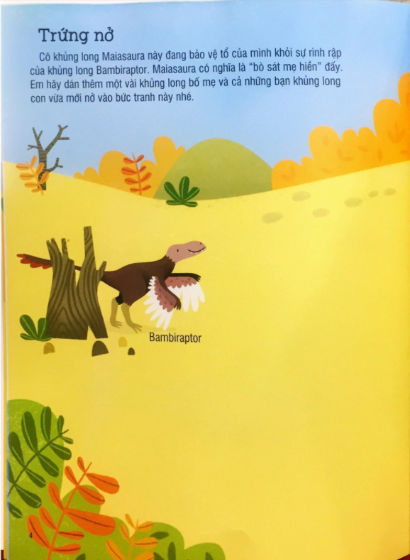first sticker book - sách dán hình đầu đời cho bé - khủng long - Ảnh 5