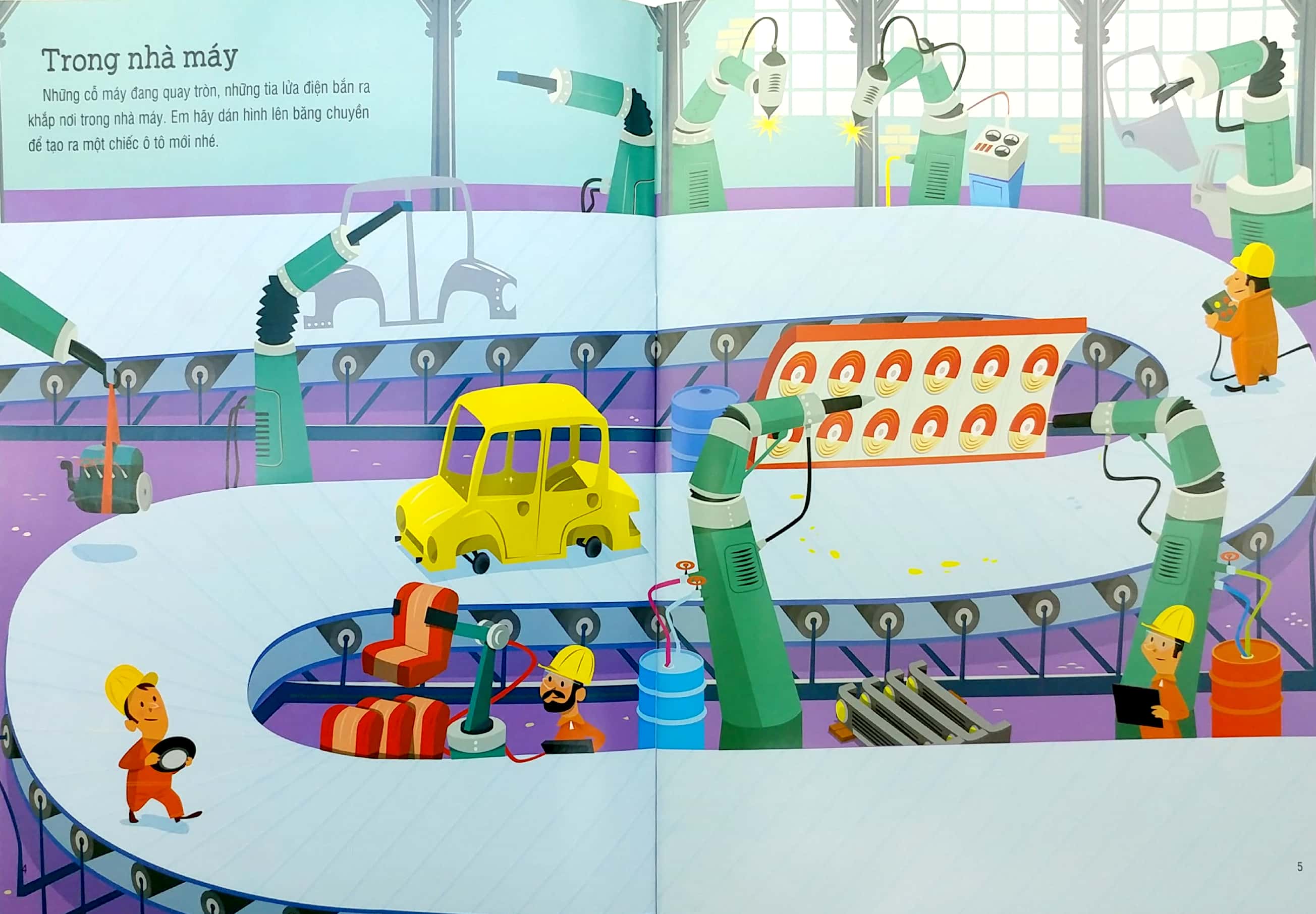 first sticker book - sách dán hình đầu đời cho bé - ô tô - Ảnh 6