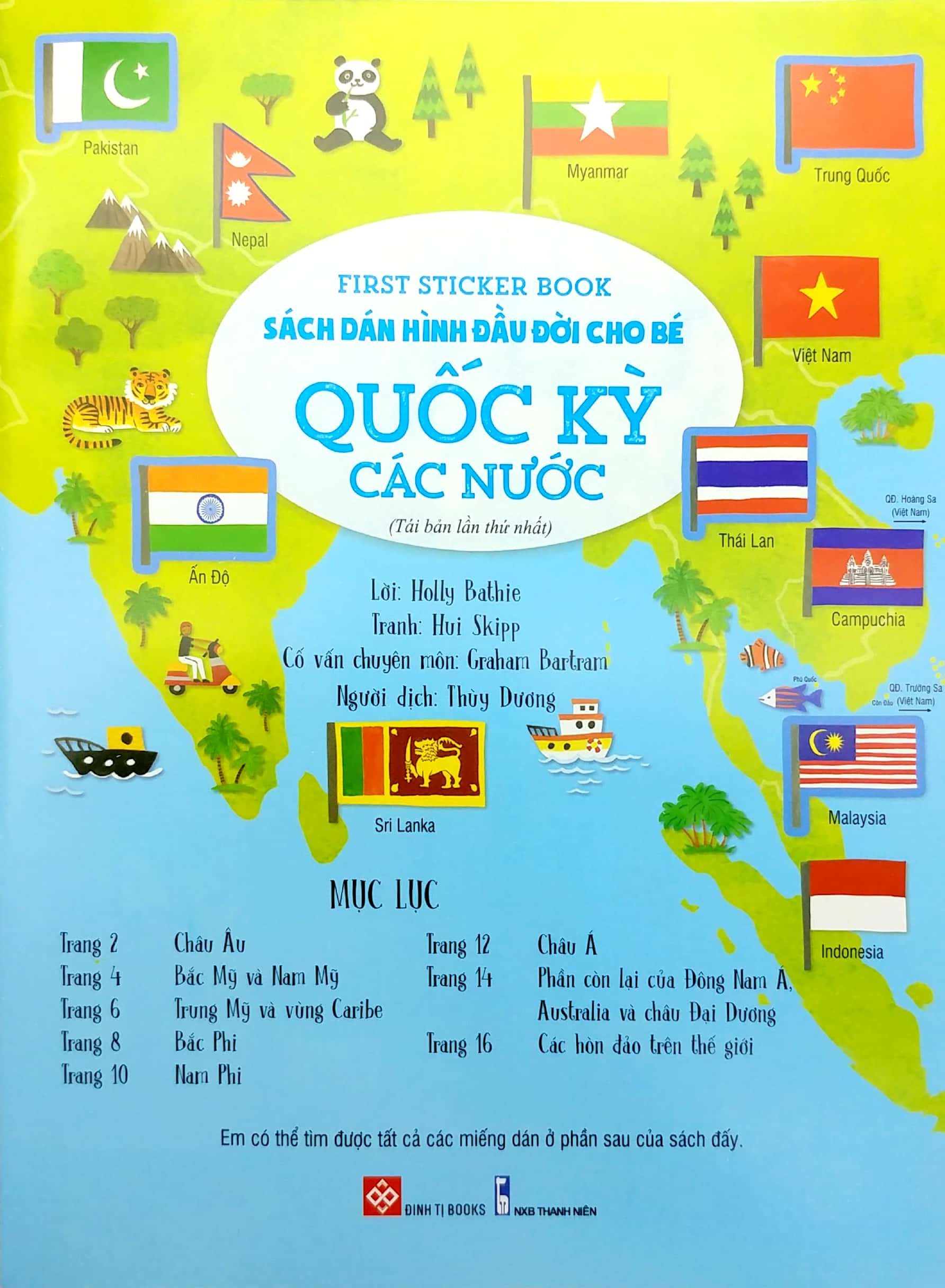 first sticker book - sách dán hình đầu đời cho bé - quốc kỳ các nước - Ảnh 3