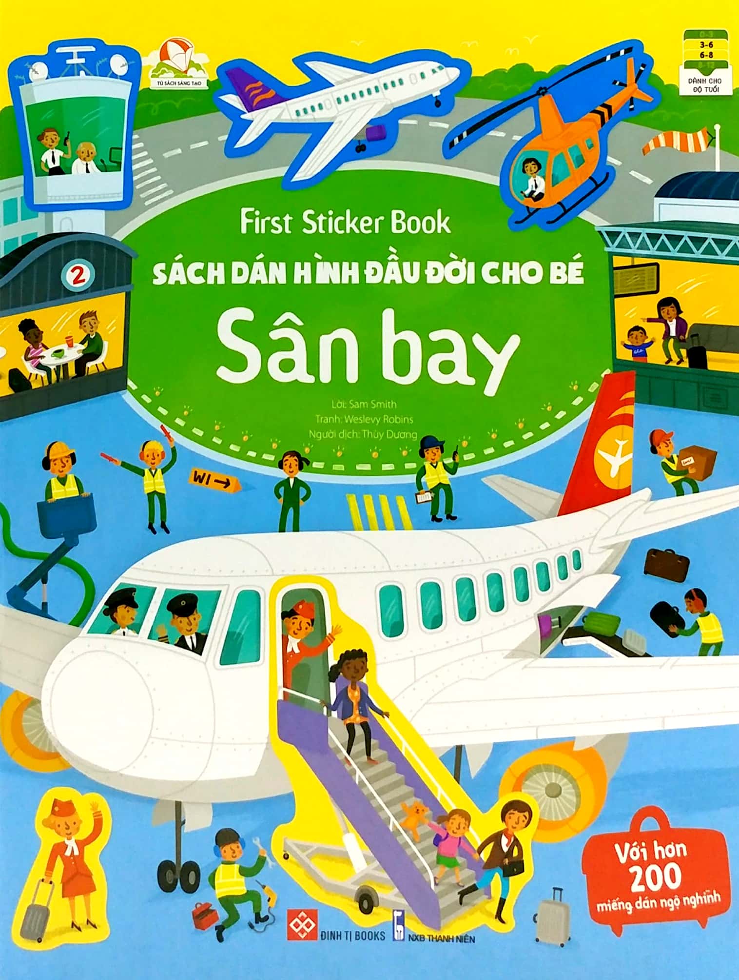 first sticker book - sách dán hình đầu đời cho bé - sân bay - Ảnh 2