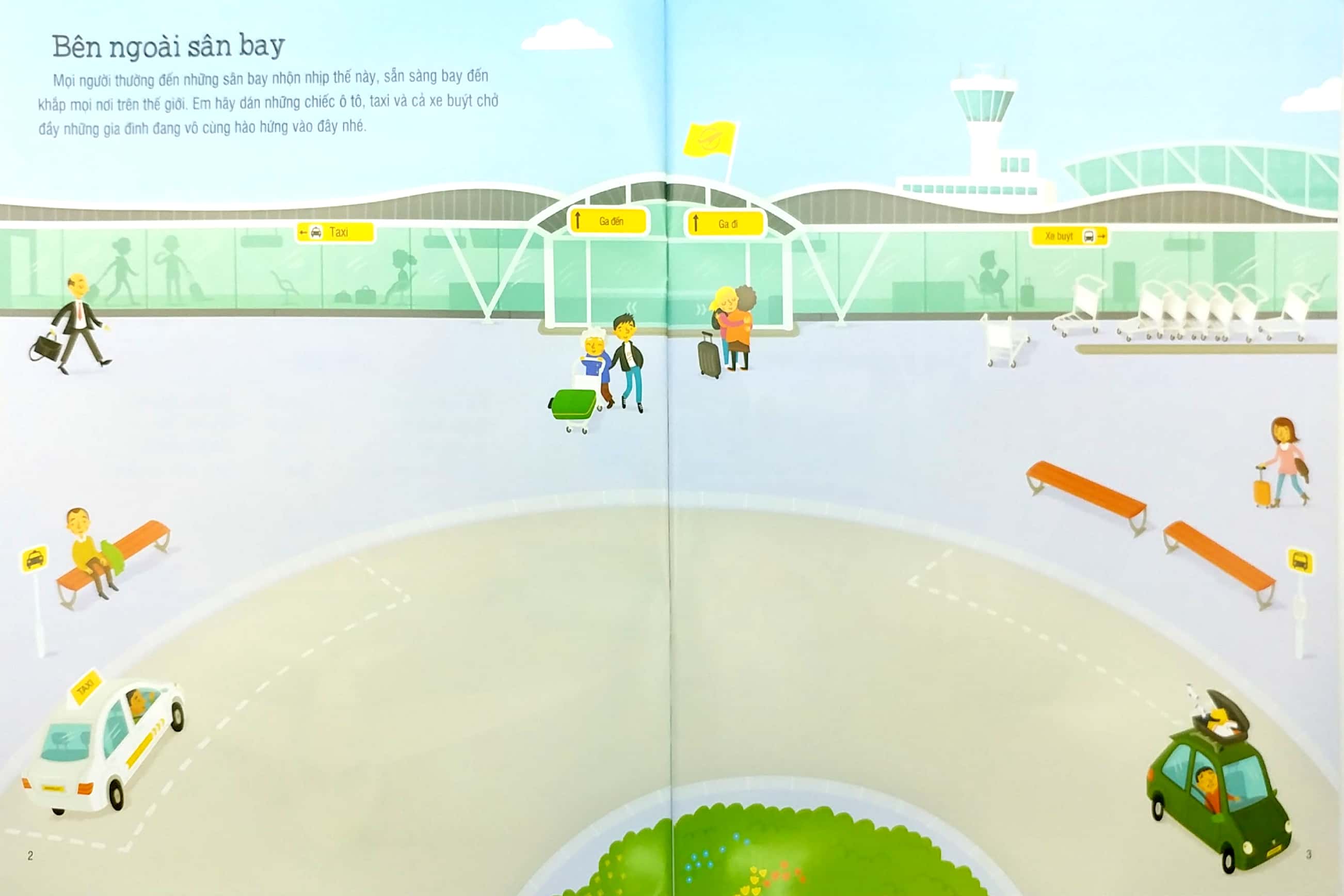 first sticker book - sách dán hình đầu đời cho bé - sân bay - Ảnh 4