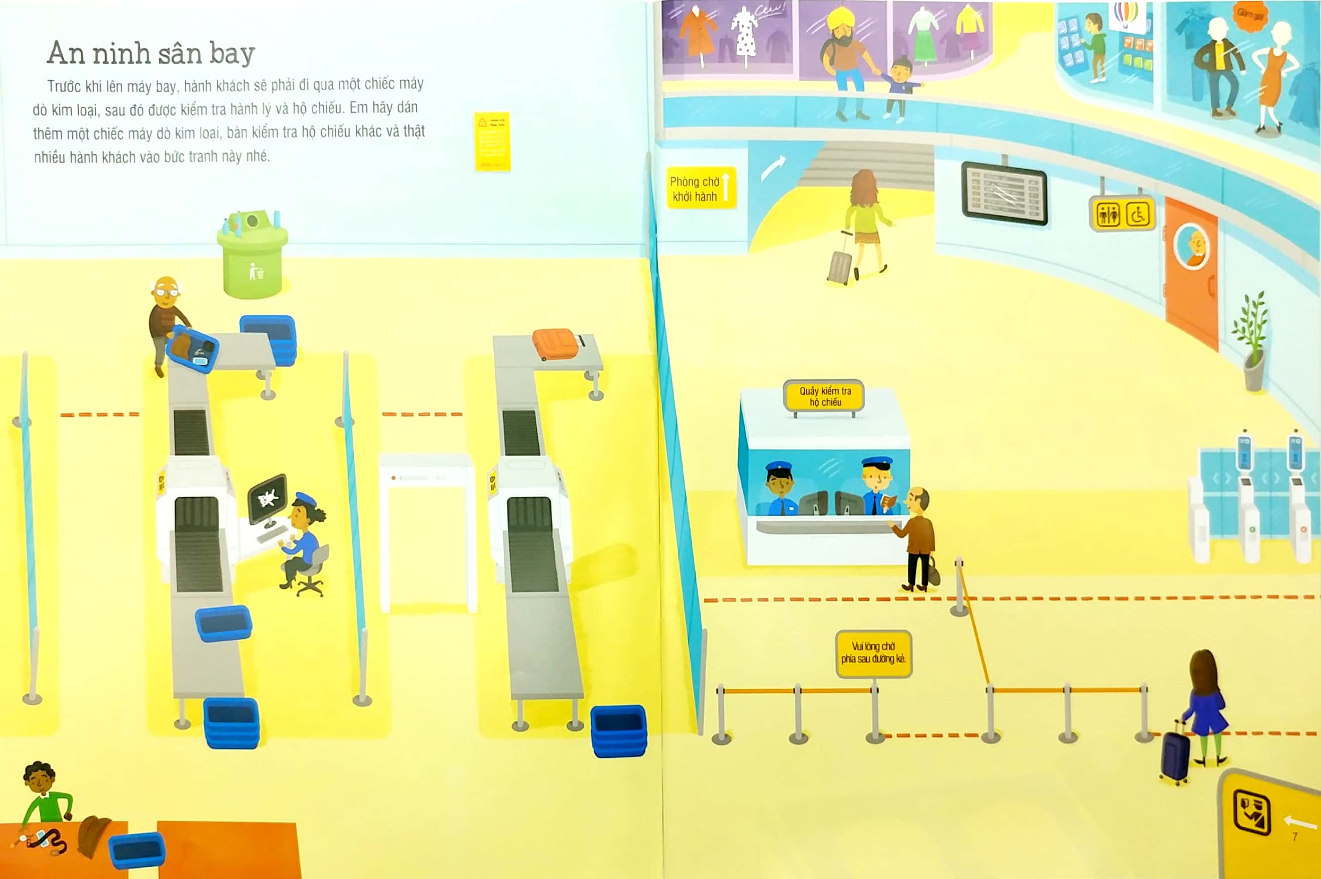 first sticker book - sách dán hình đầu đời cho bé - sân bay - Ảnh 6