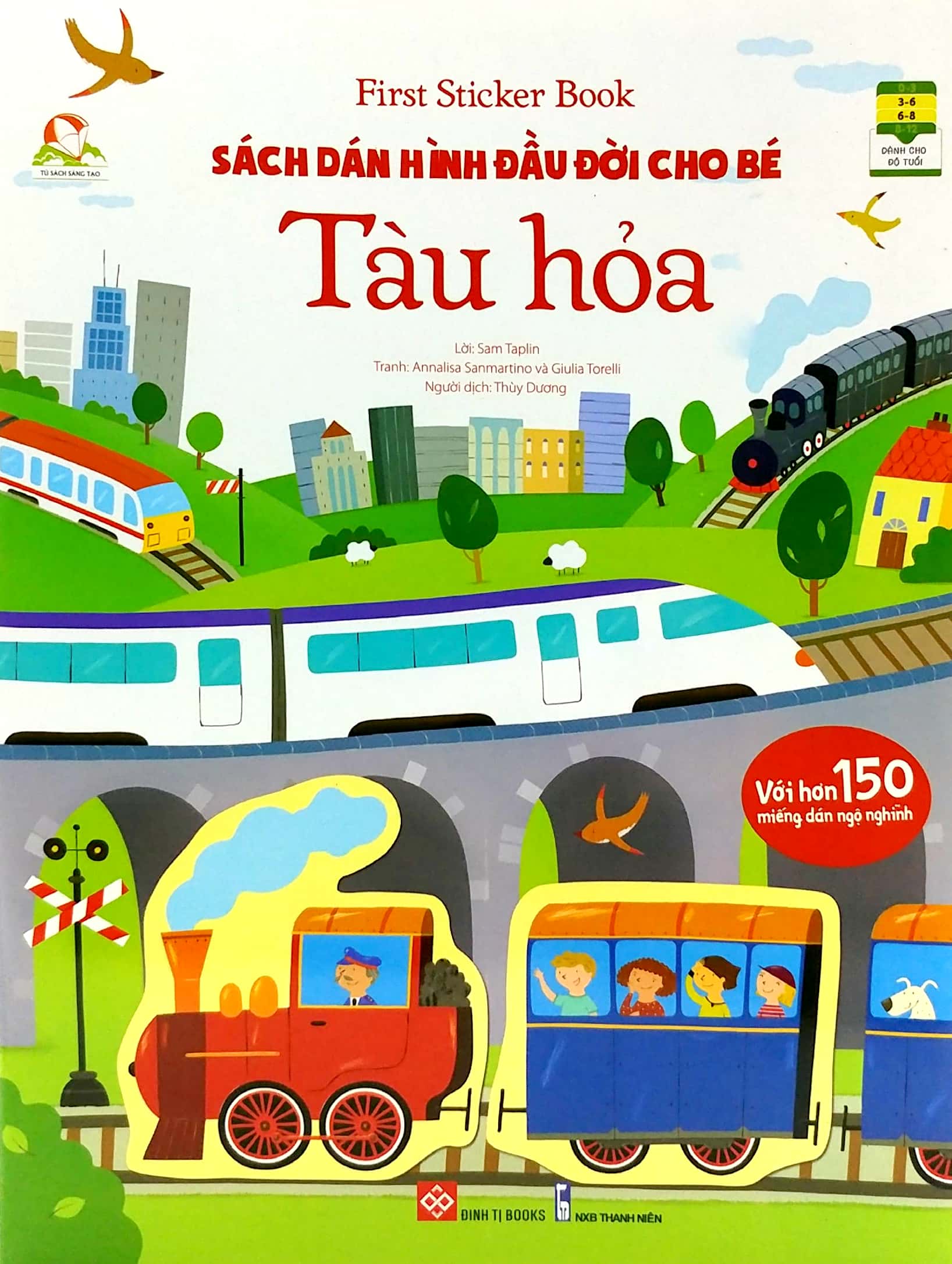 first sticker book - sách dán hình đầu đời cho bé - tàu hỏa - Ảnh 2