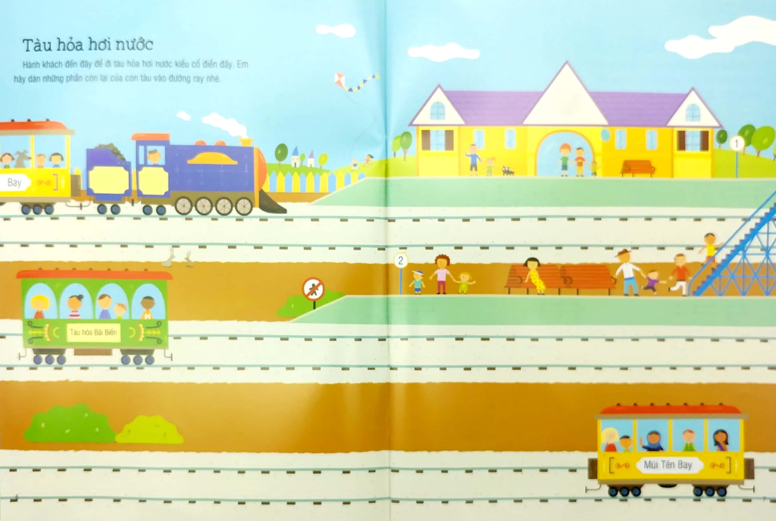 first sticker book - sách dán hình đầu đời cho bé - tàu hỏa - Ảnh 6