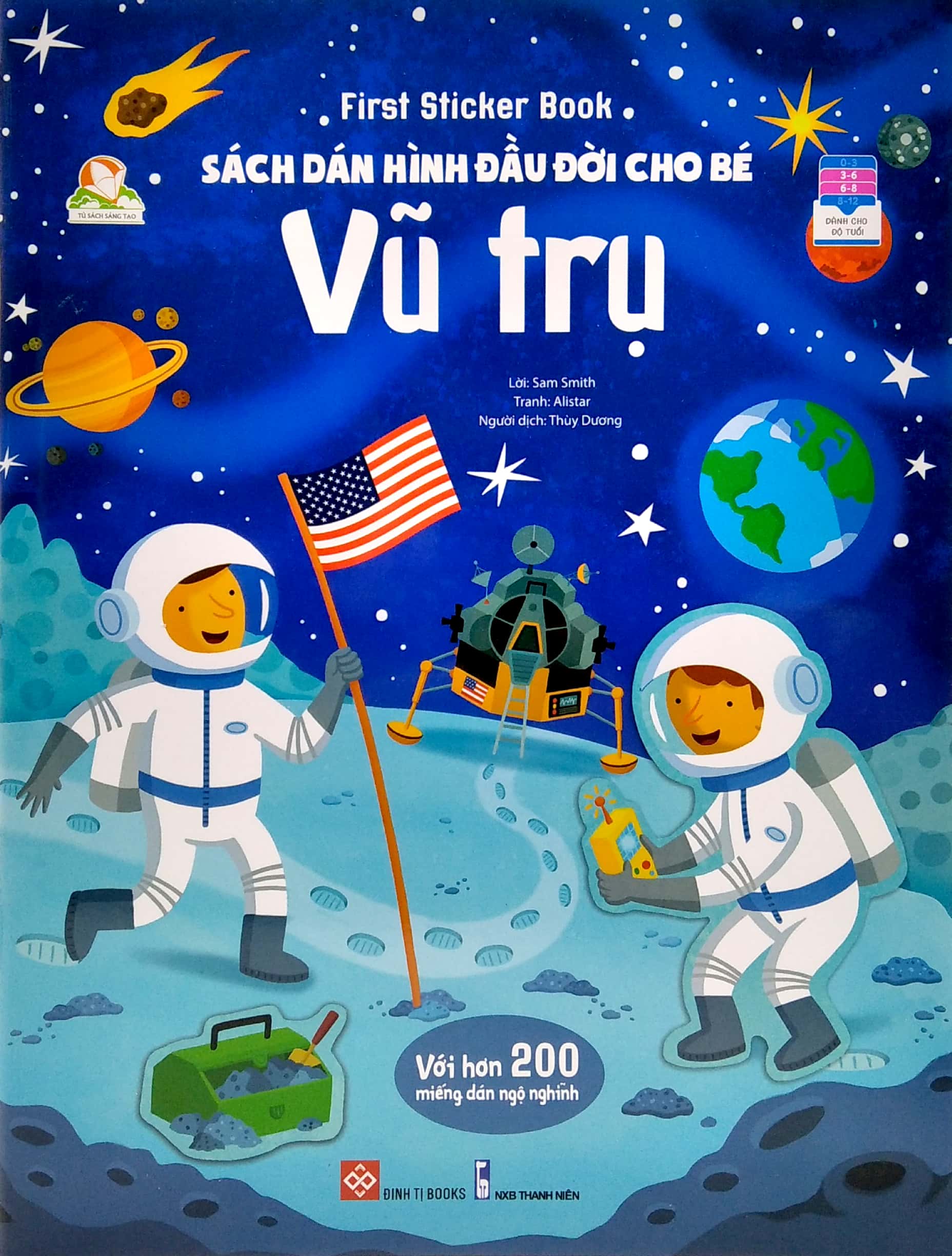 first sticker book - sách dán hình đầu đời cho bé - vũ trụ - Ảnh 2