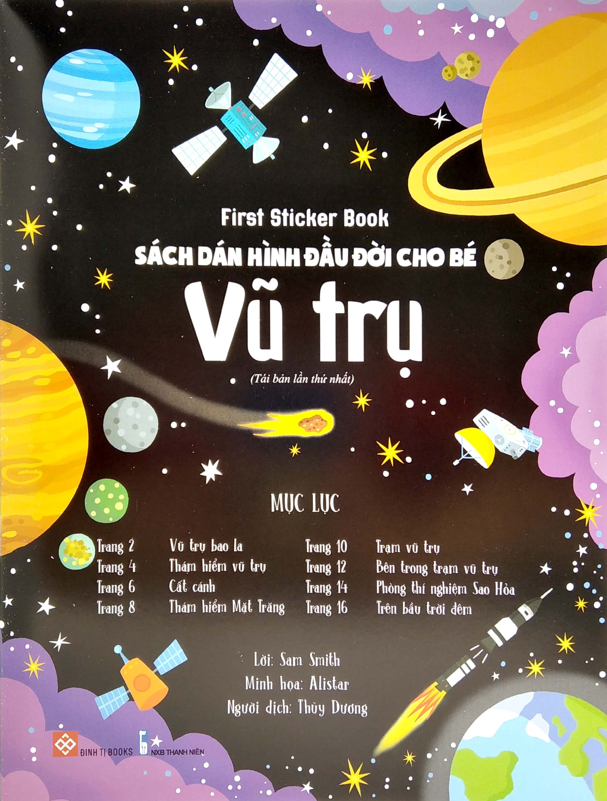 first sticker book - sách dán hình đầu đời cho bé - vũ trụ - Ảnh 3