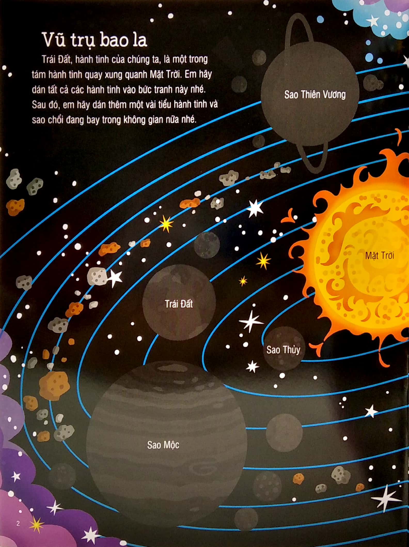first sticker book - sách dán hình đầu đời cho bé - vũ trụ - Ảnh 4