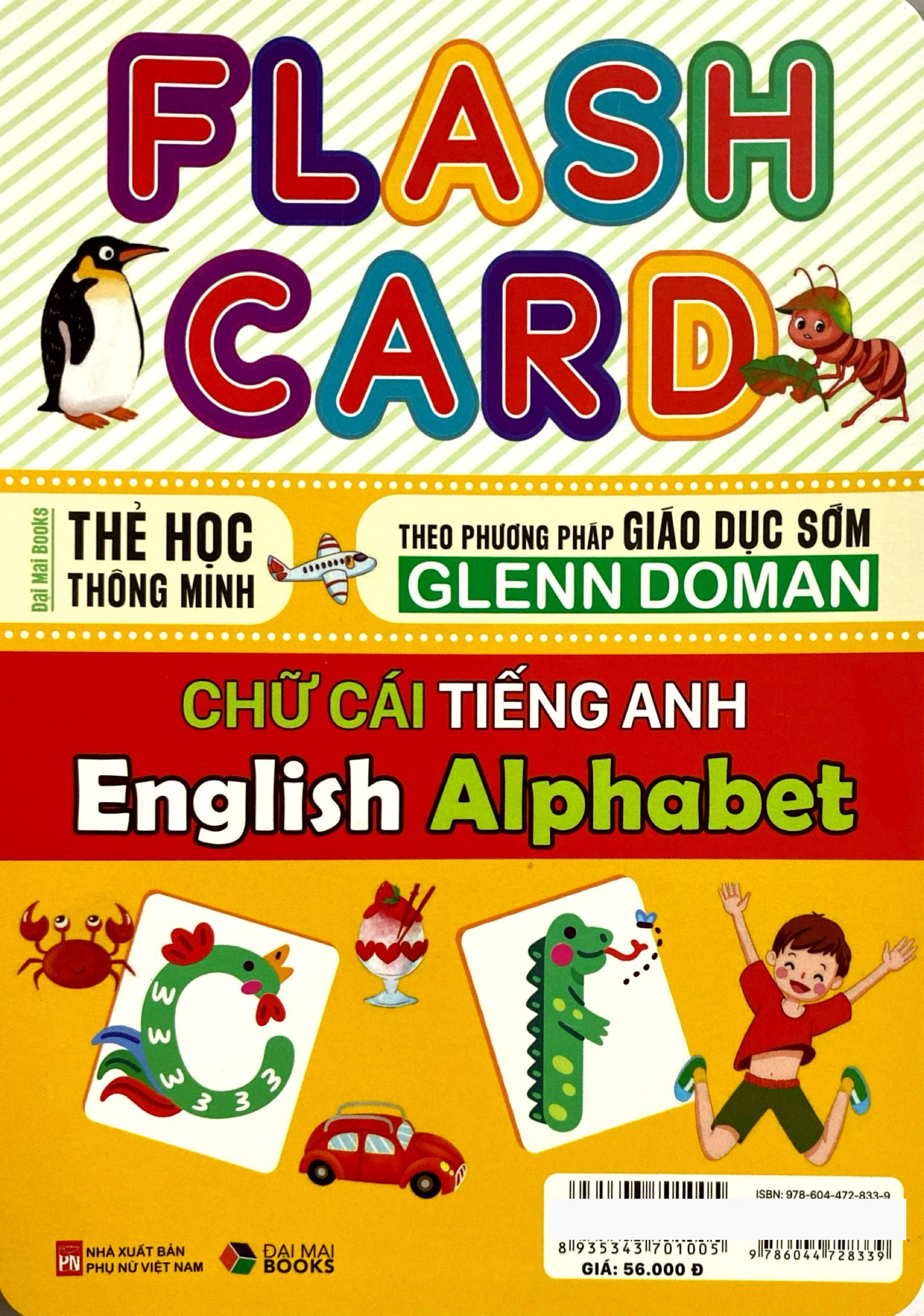 flash card - thẻ học thông minh theo phương pháp giáo dục sớm glenn doman - chữ cái tiếng anh - english alphabet - Ảnh 2