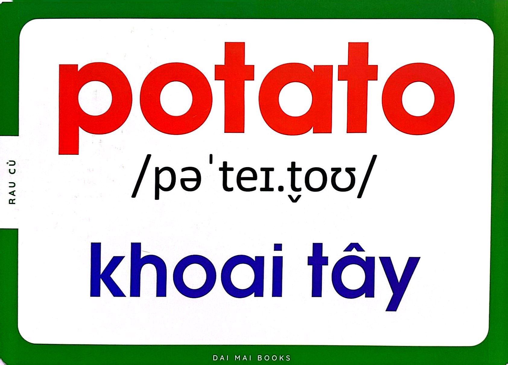 flash card - thẻ học thông minh theo phương pháp giáo dục sớm glenn doman - rau củ - vegetables - Ảnh 6
