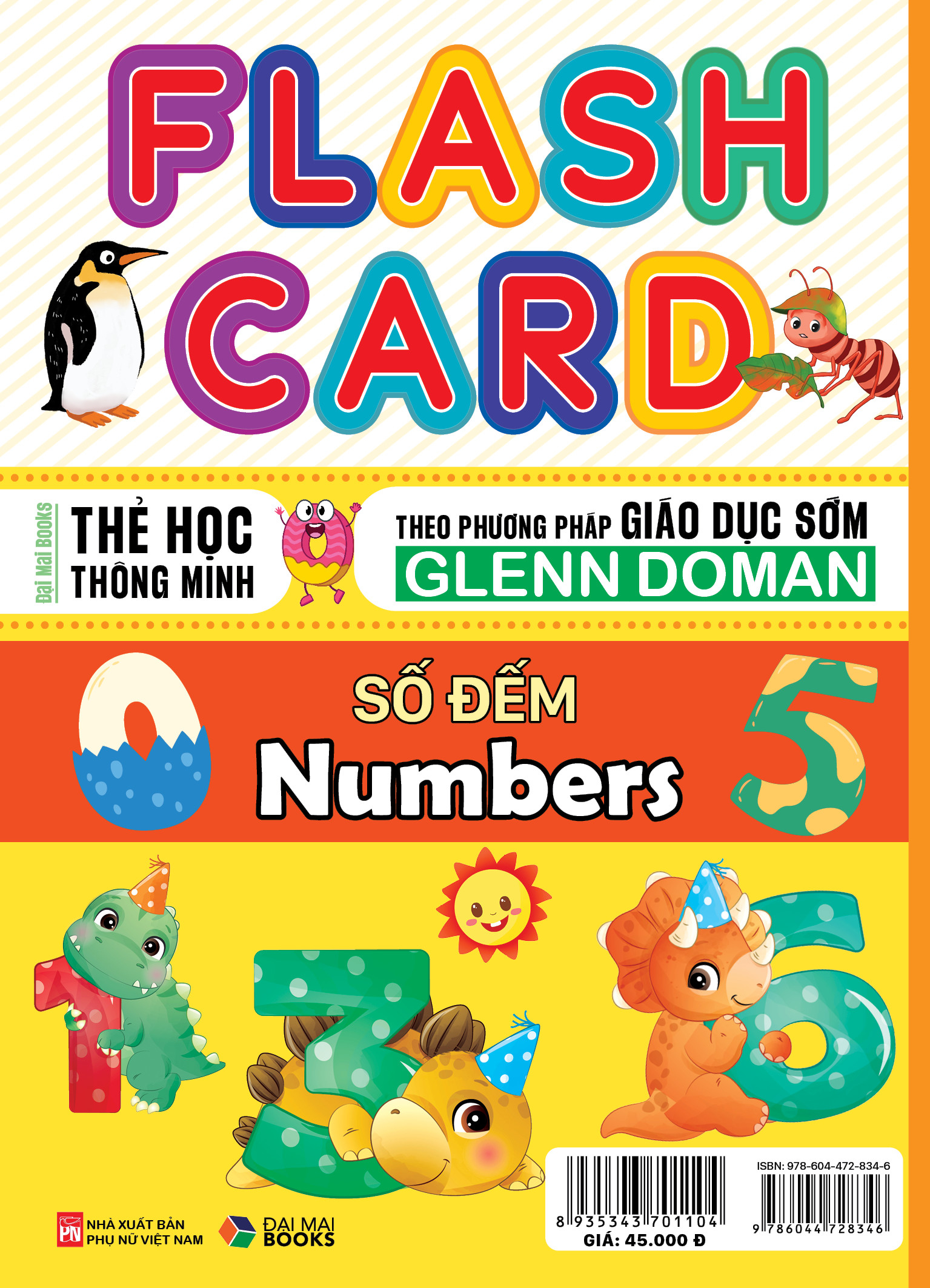 flash card - thẻ học thông minh theo phương pháp giáo dục sớm glenn doman - số đếm - numbers - Ảnh 2