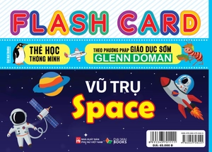 flash card - thẻ học thông minh theo phương pháp giáo dục sớm glenn doman - vũ trụ - space - Ảnh 2