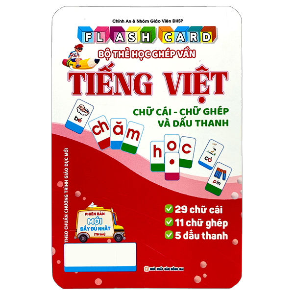 Flashcard - Bộ Thẻ Học Ghép Vần Tiếng Việt - Chữ Cái-Chữ Ghép Và Dấu Thanh (Tái Bản 2025)