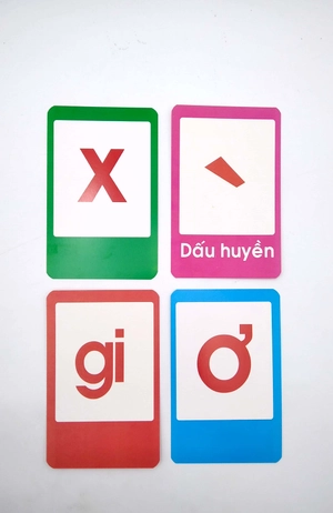 flashcard - bộ thẻ học ghép vần tiếng việt - chữ cái - chữ ghép và dấu thanh (tái bản) - Ảnh 3