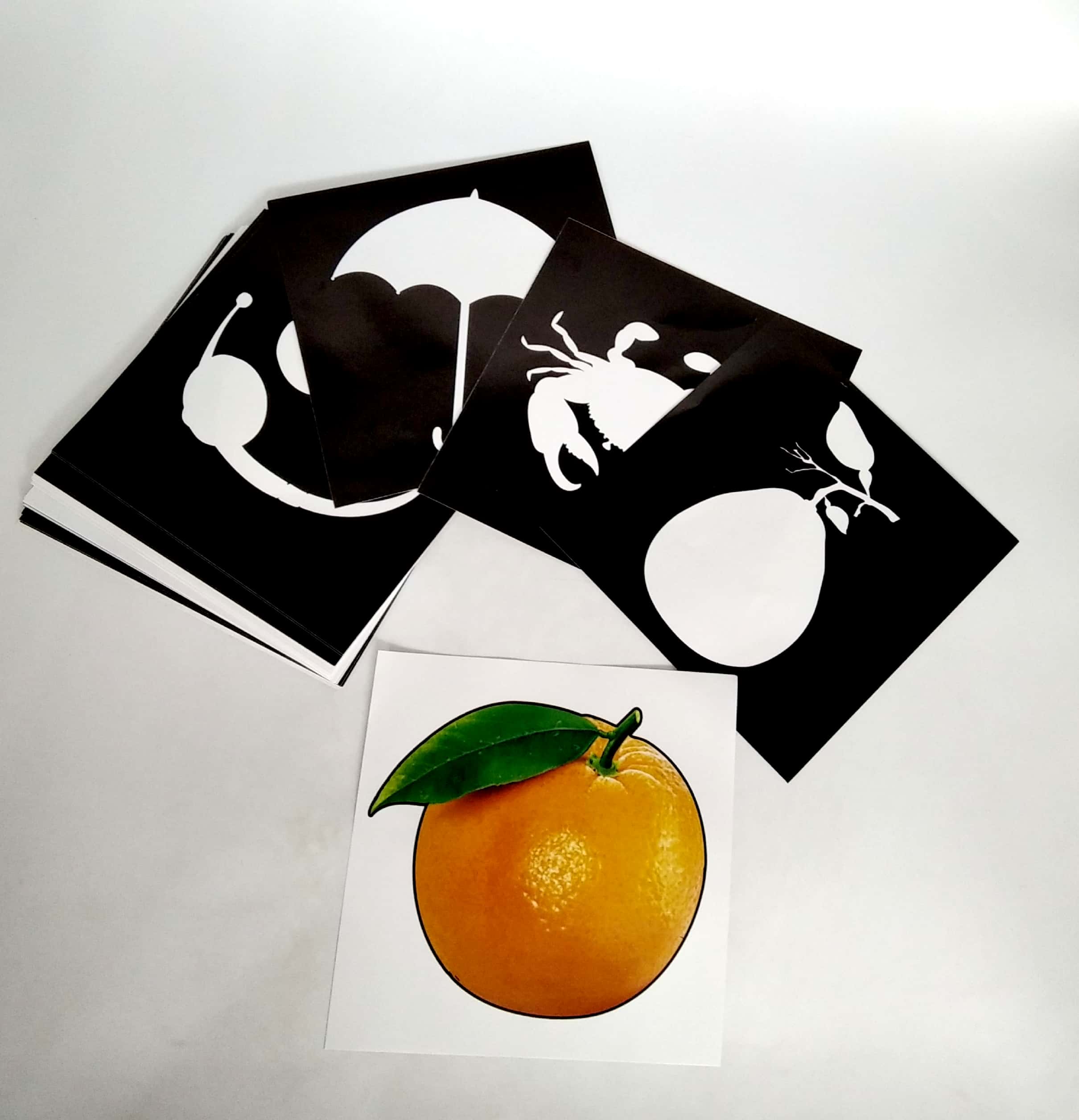 flashcard kích thích thị giác cho trẻ sơ sinh - 60 thẻ dán tường đen trắng 1 - Ảnh 7