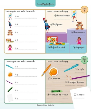 french for everyone junior 5 words a day: learn and practise 1,000 french words - Ảnh 12