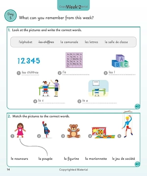 french for everyone junior 5 words a day: learn and practise 1,000 french words - Ảnh 13