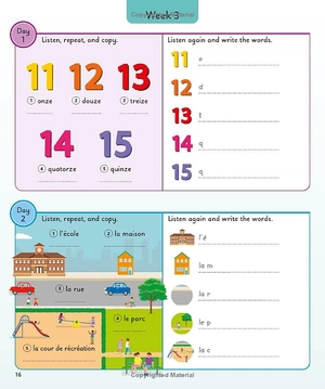 french for everyone junior 5 words a day: learn and practise 1,000 french words - Ảnh 15