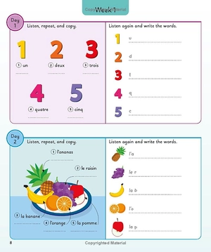 french for everyone junior 5 words a day: learn and practise 1,000 french words - Ảnh 7