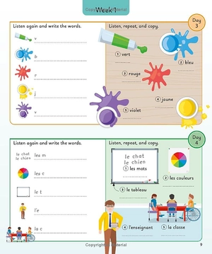 french for everyone junior 5 words a day: learn and practise 1,000 french words - Ảnh 8