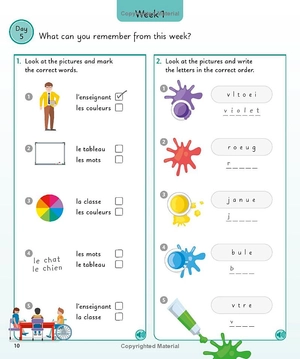 french for everyone junior 5 words a day: learn and practise 1,000 french words - Ảnh 9