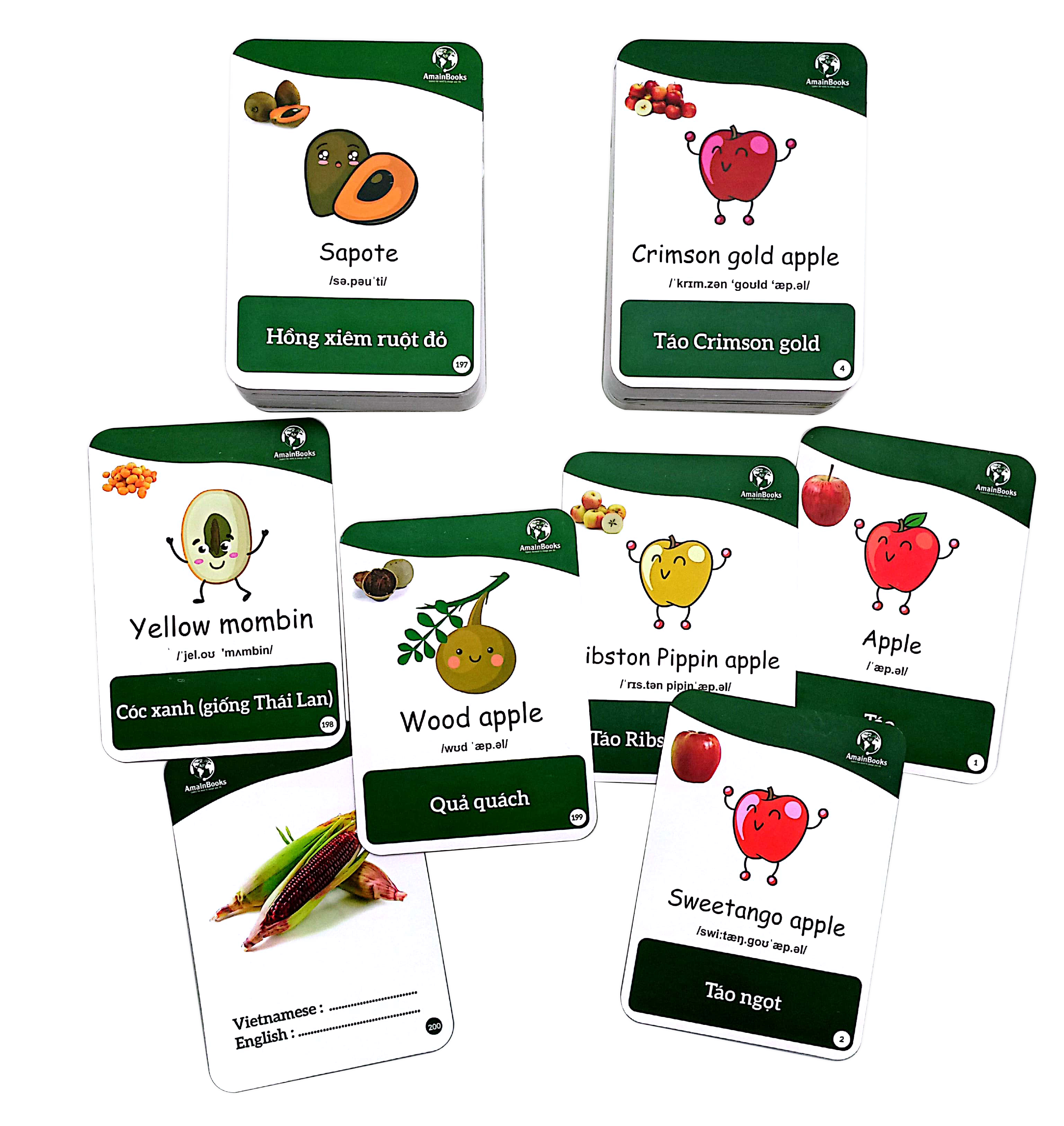 fruit - flash card - bộ thẻ quả - Ảnh 4