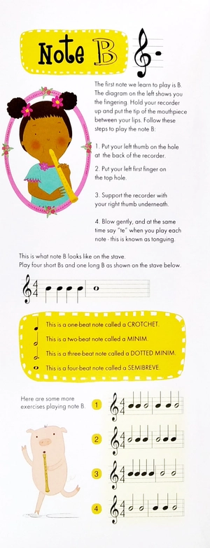 fun to learn recorder book - pink - Ảnh 5