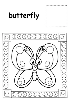 fun with cut & paste copy colouring: butterfly happy time - Ảnh 3