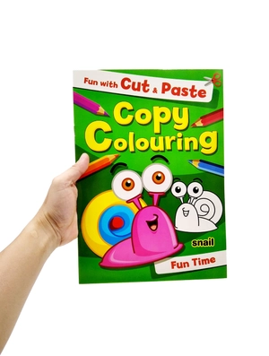 fun with cut & paste copy colouring: snail fun time - Ảnh 7