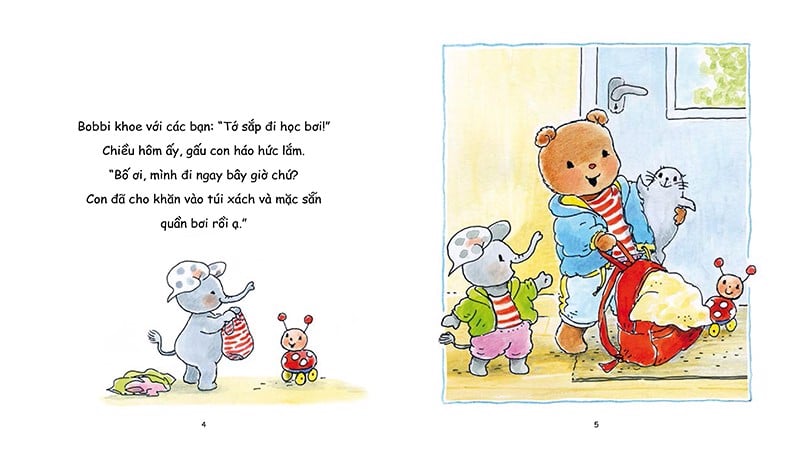 gấu bobbi học bơi - Ảnh 4