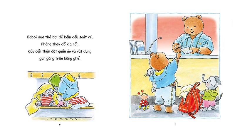 gấu bobbi học bơi - Ảnh 5