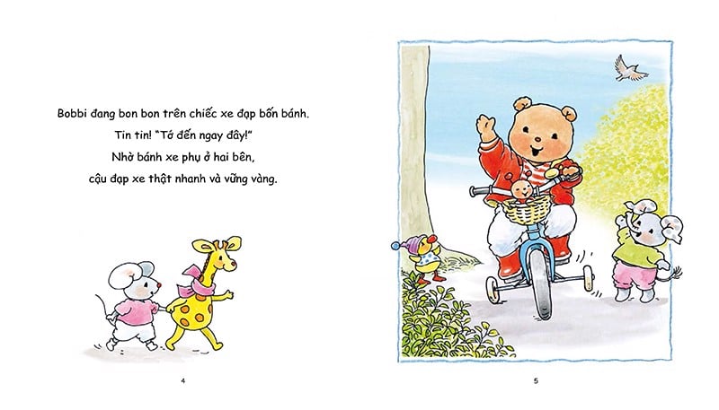 gấu bobbi tập đạp xe - Ảnh 4