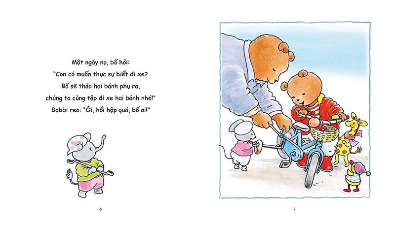 gấu bobbi tập đạp xe - Ảnh 5