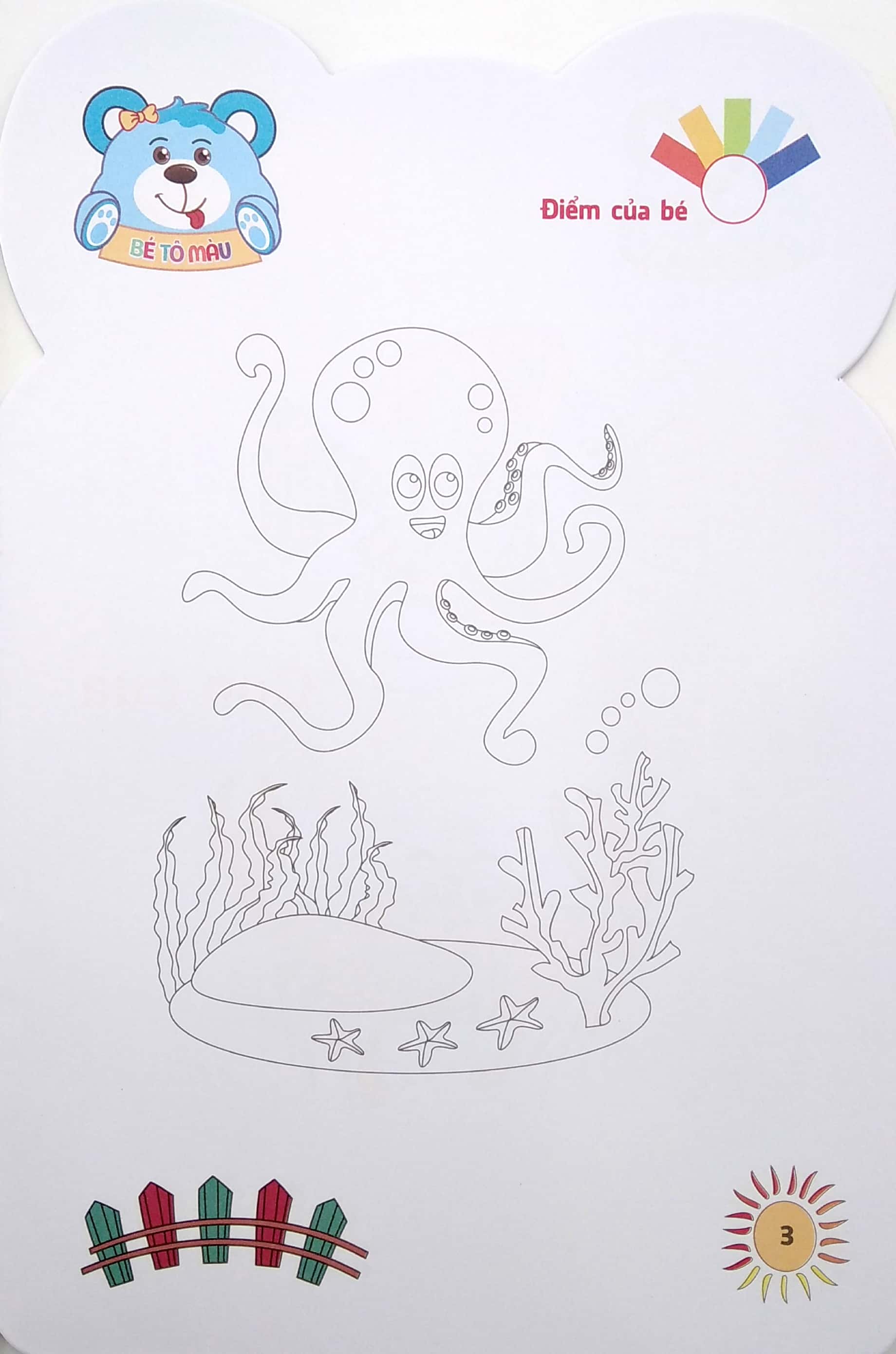 gấu con khéo tay - bé tô màu: động vật biển - Ảnh 5