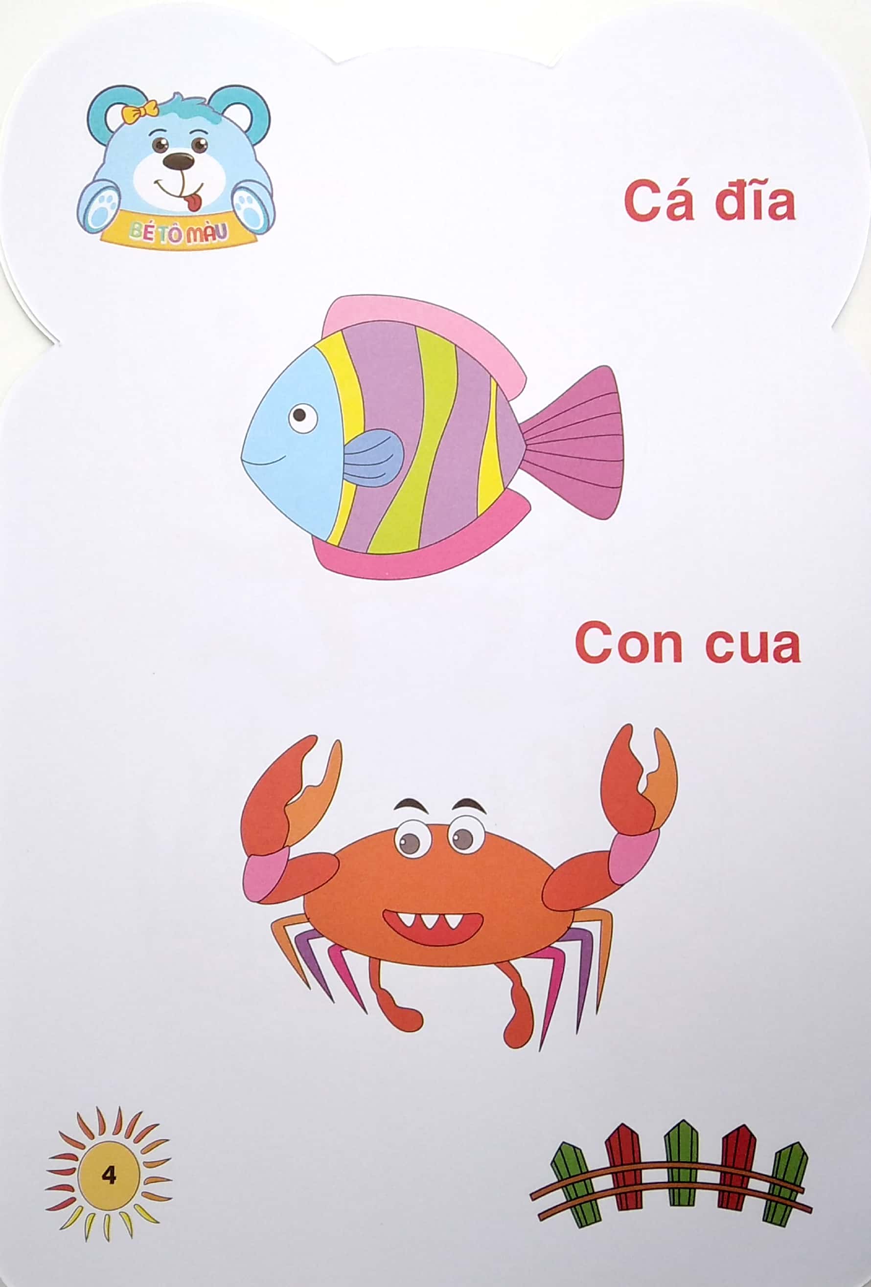 gấu con khéo tay - bé tô màu: động vật biển - Ảnh 6