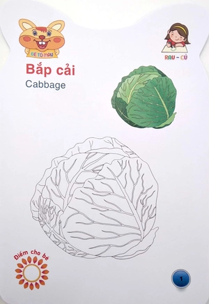 gấu con khéo tay - bé tô màu: rau củ - Ảnh 3