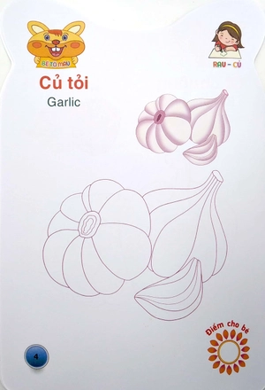 gấu con khéo tay - bé tô màu: rau củ - Ảnh 6