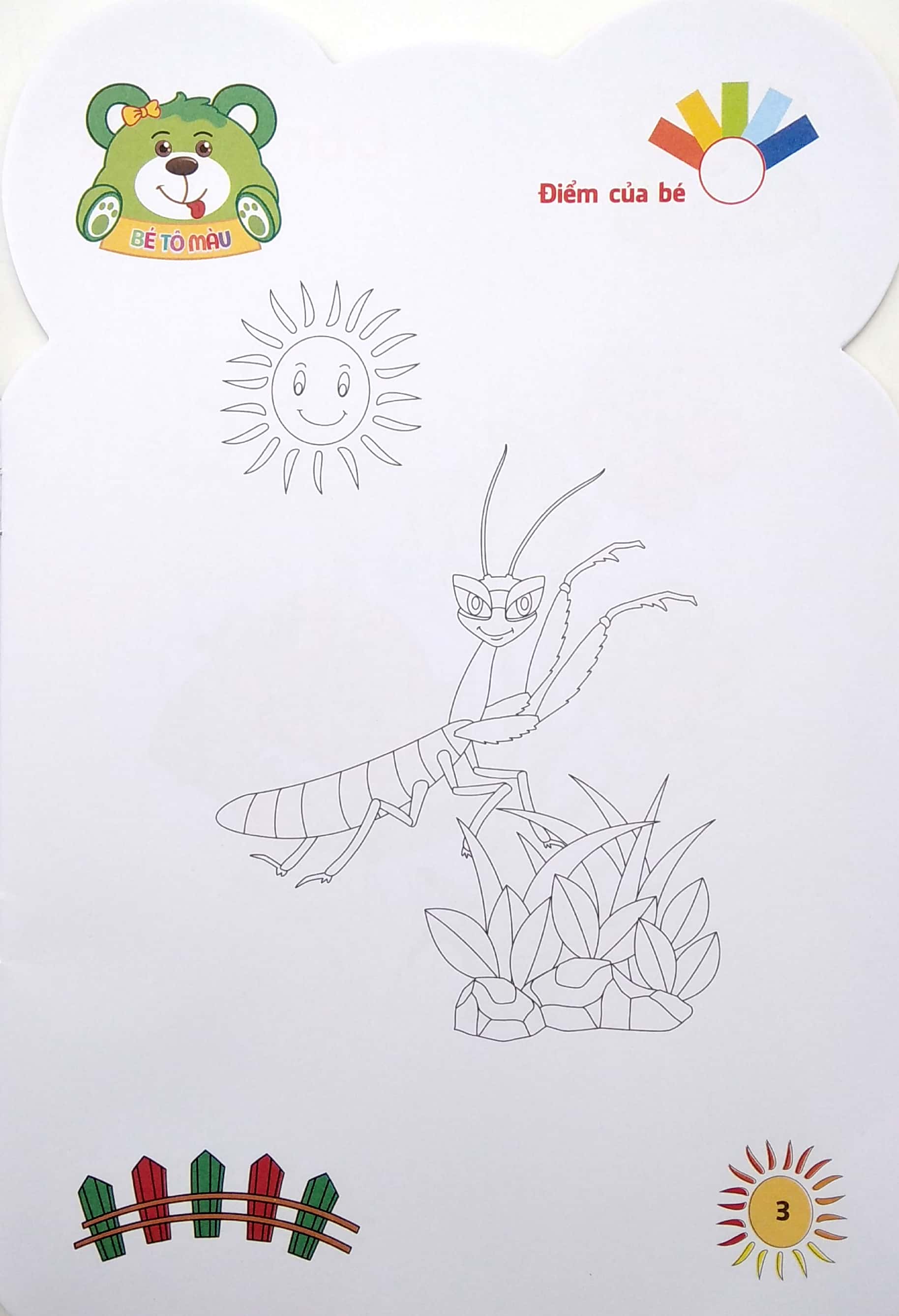 gấu con khéo tay - bé tô màu: thế giới côn trùng - Ảnh 5