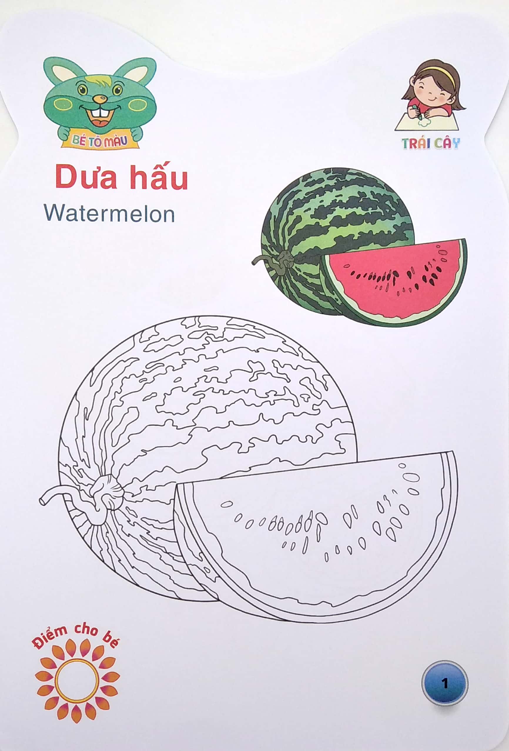 gấu con khéo tay - bé tô màu: trái cây - Ảnh 3