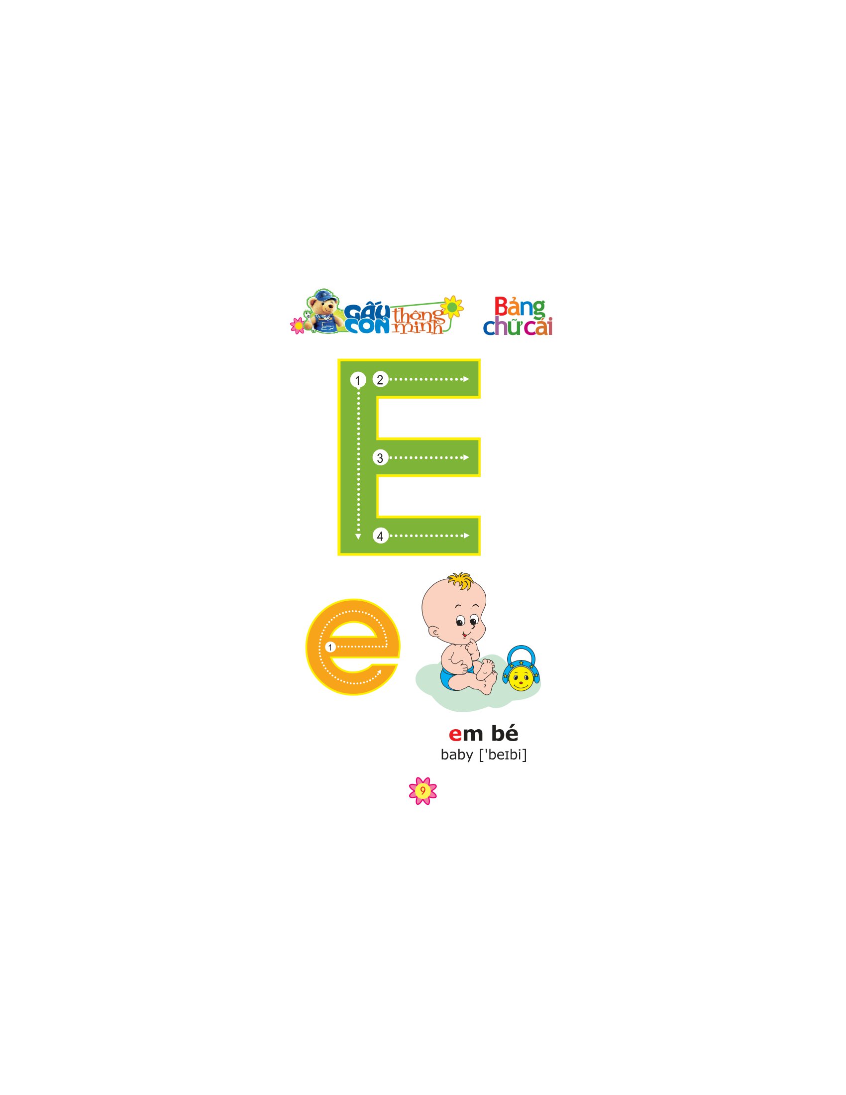 gấu con thông minh - bảng chữ cái (dành cho trẻ mầm non) (tái bản 2023) - Ảnh 10