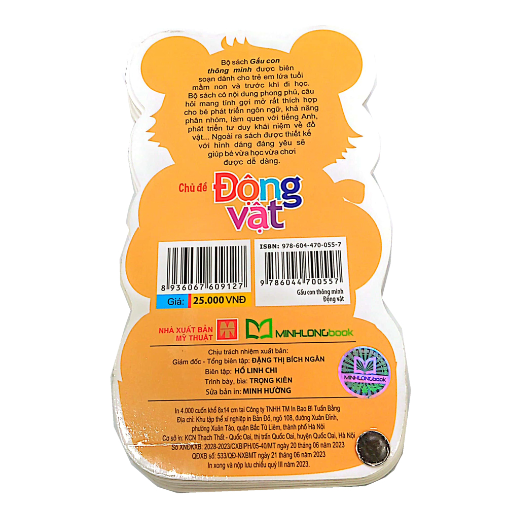 gấu con thông minh - dành cho trẻ mầm non - động vật (tái bản 2023) - Ảnh 8