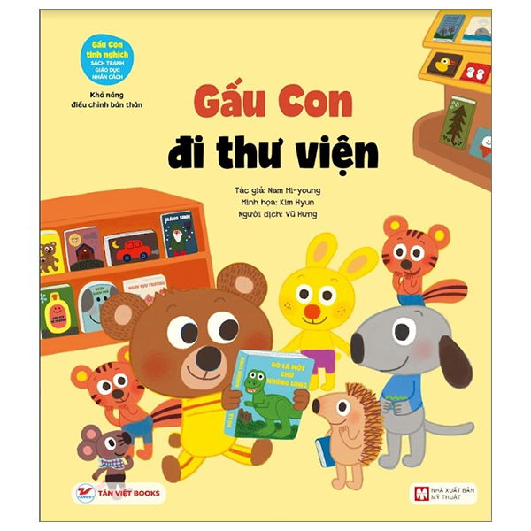 gấu con tinh nghịch - khả năng điều chỉnh bản thân - gấu con đi thư viện (tái bản 2024)