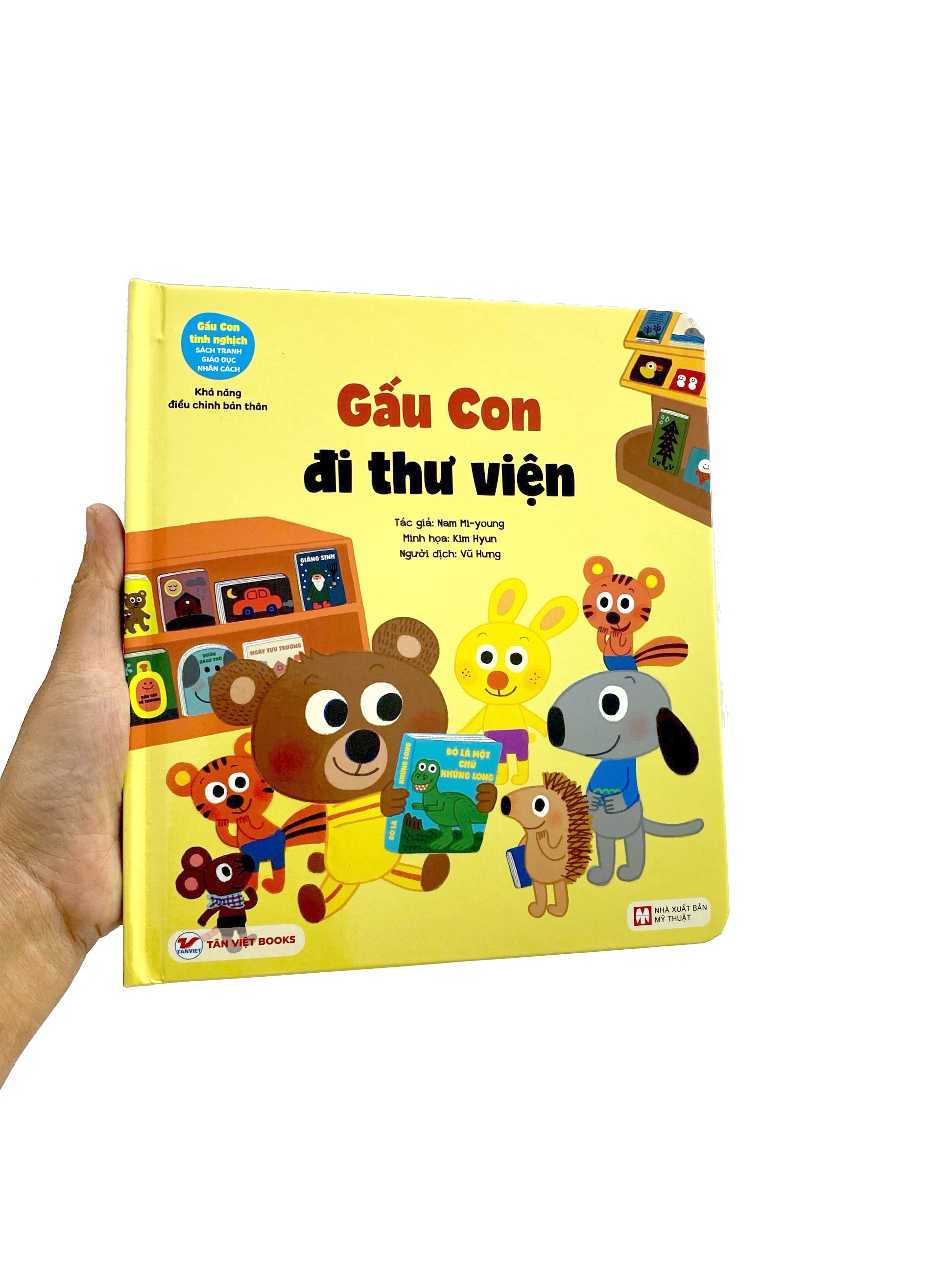 gấu con tinh nghịch - khả năng điều chỉnh bản thân - gấu con đi thư viện (tái bản 2024) - Ảnh 6