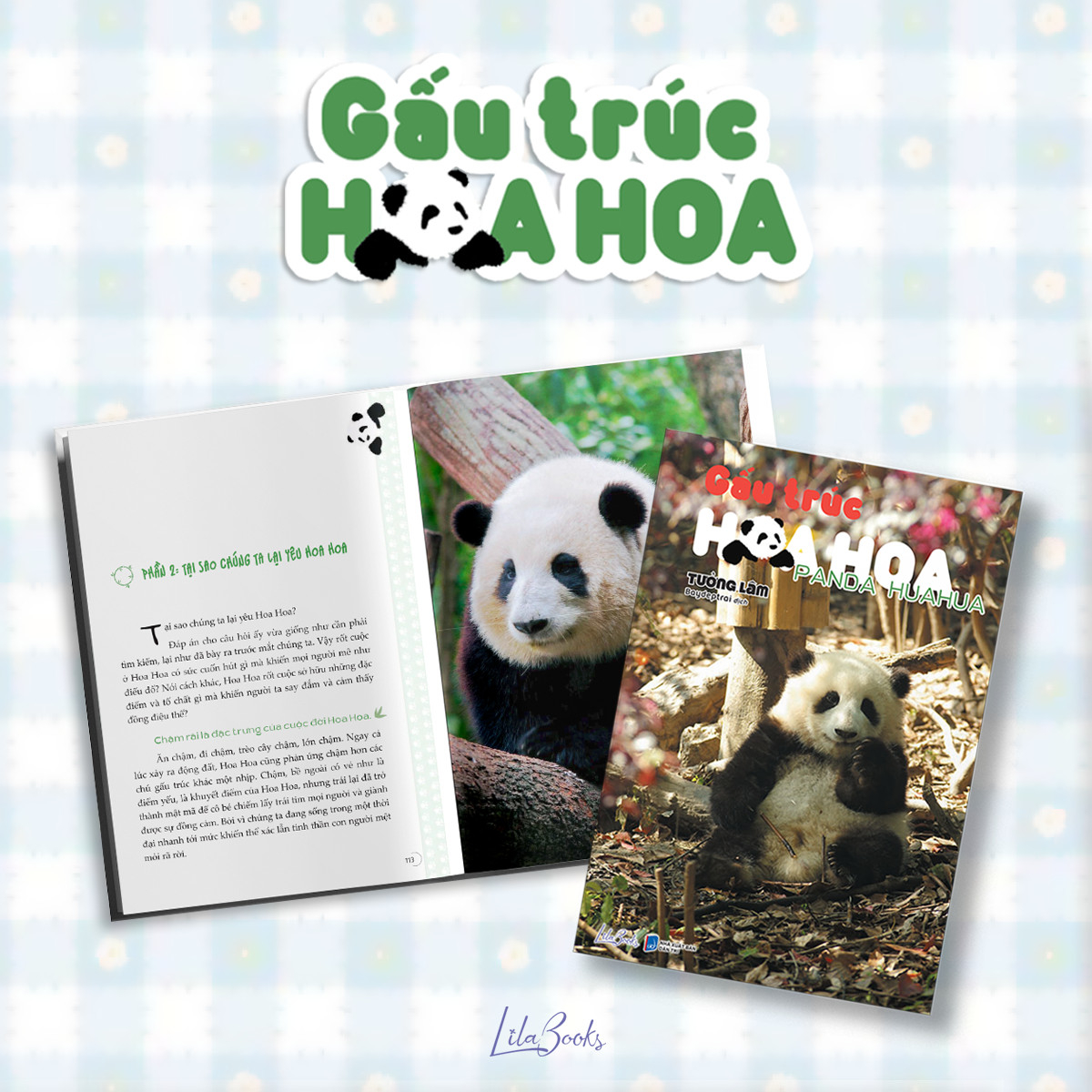gấu trúc hoa hoa - tặng kèm 2 bookmark hai mặt + 4 postcard hai mặt kèm chân đế + 1 card bo góc ánh trai lấp lánh ngẫu nhiên 1 trong 4 mẫu - Ảnh 4