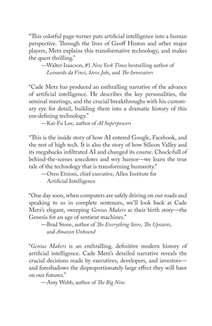 genius makers - the mavericks who brought ai to google, facebook, and the world - Ảnh 5