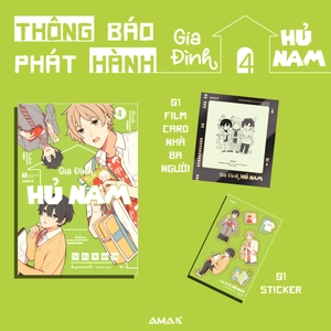 gia đình hủ nam - tập 4 - tặng kèm bìa áo + sticker + film card nhà ba người - Ảnh 2