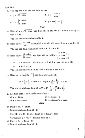 giải bài tập đại số và giải tích lớp 11 (nâng cao) (tái bản 2015) - Ảnh 4