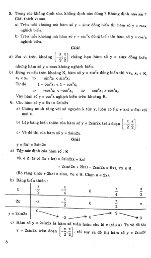 giải bài tập đại số và giải tích lớp 11 (nâng cao) (tái bản 2015) - Ảnh 7