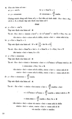 giải bài tập đại số và giải tích lớp 11 (nâng cao) (tái bản 2015) - Ảnh 9
