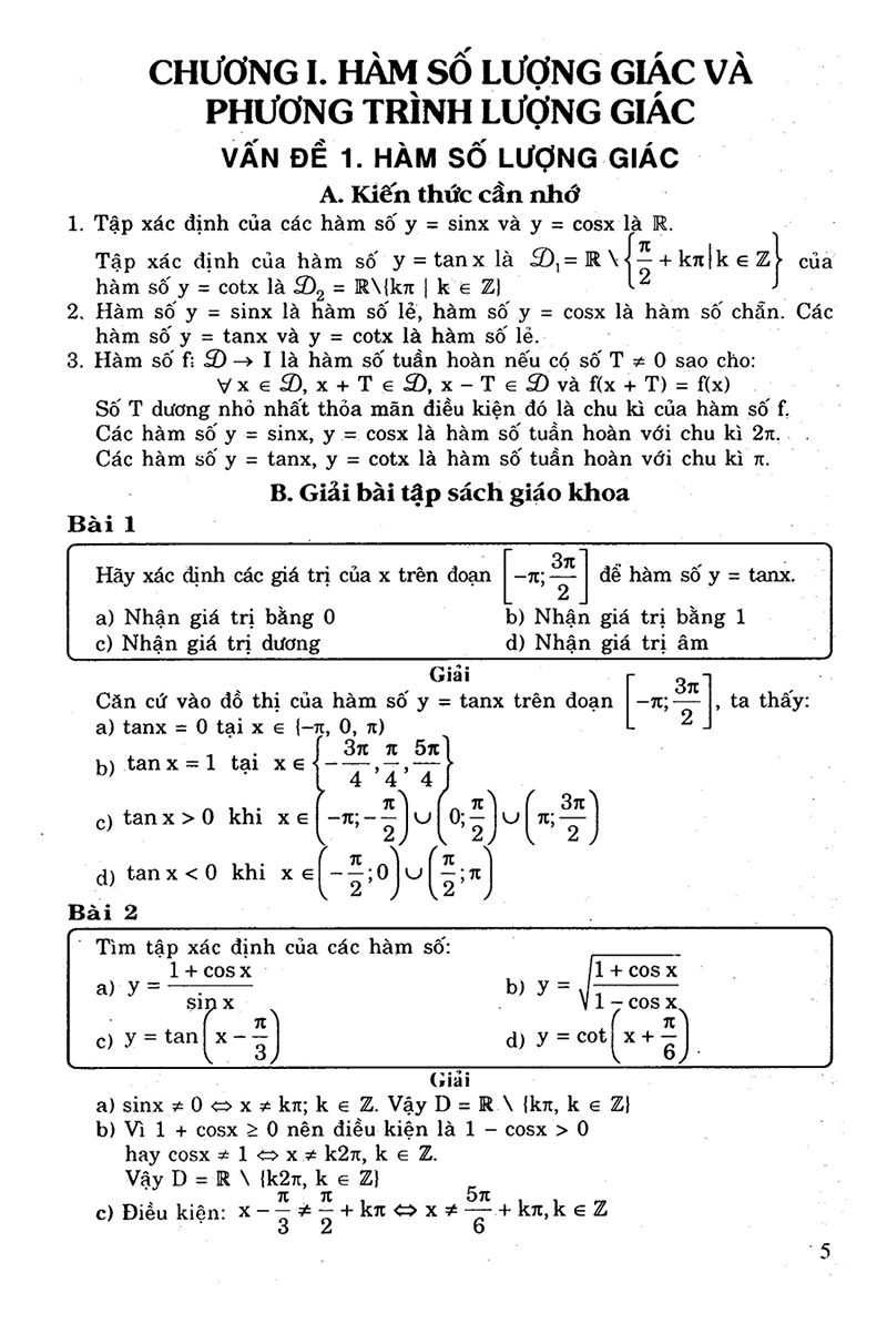 giải bài tập toán đại số - giải tích 11 - Ảnh 3