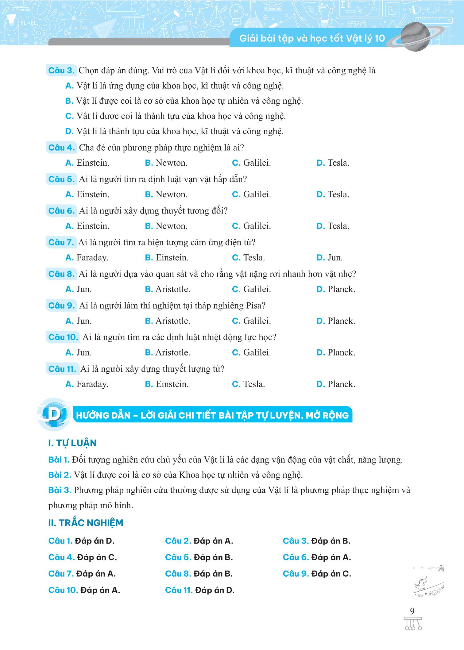 giải bài tập và học tốt vật lý 10 - Ảnh 11